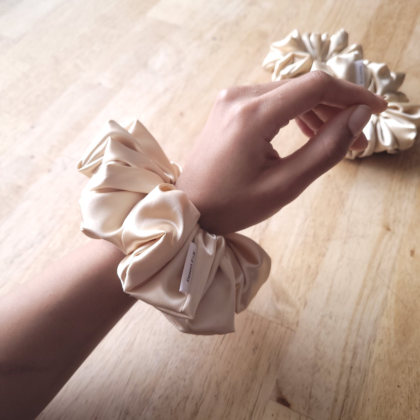 XL Sandstorm Satin Scrunchie