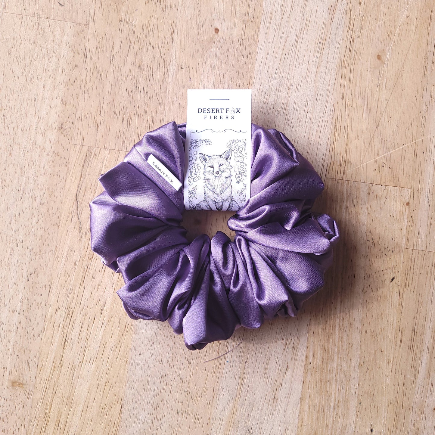 XL Slate Purple Satin Scrunchies