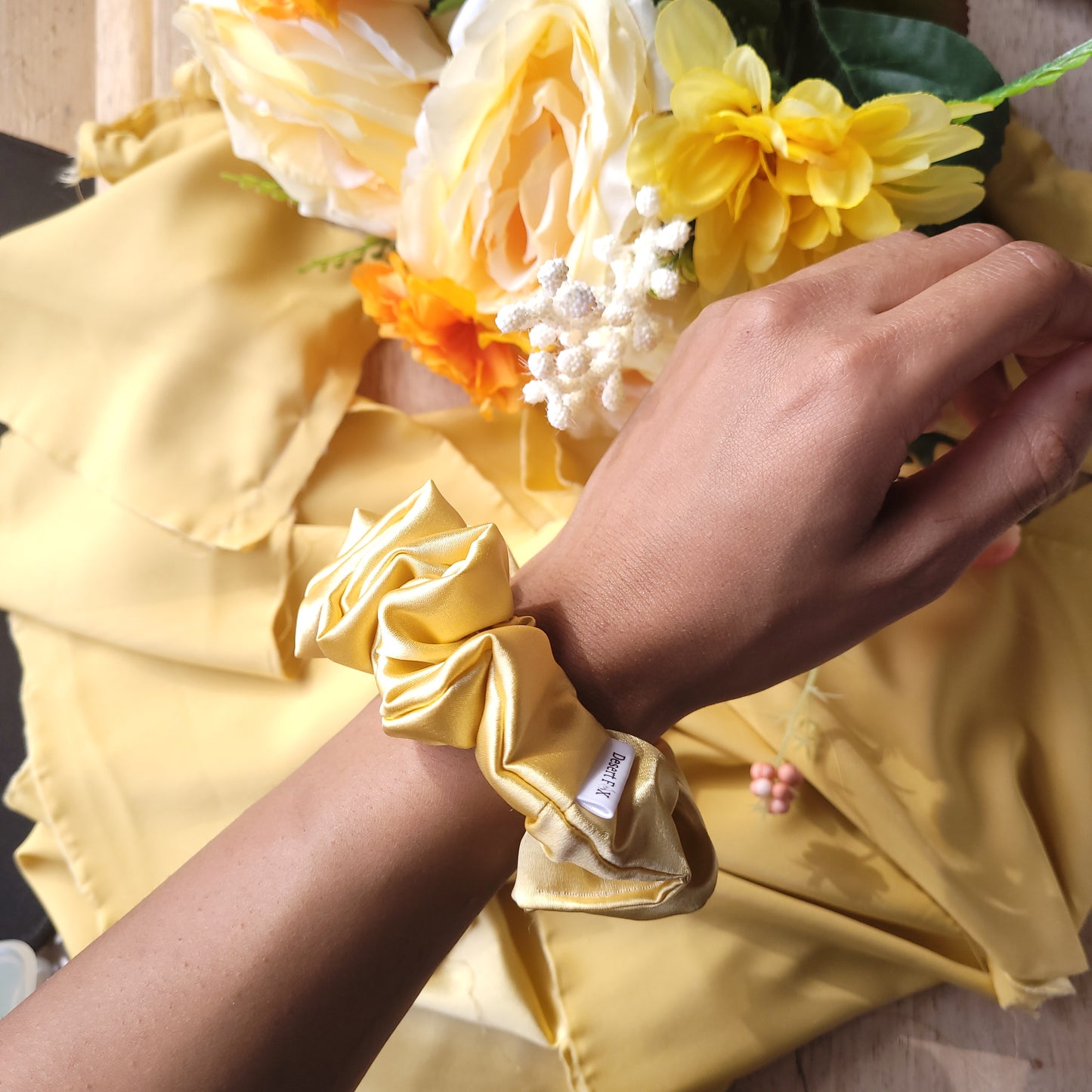 Butter Satin Scrunchie Small