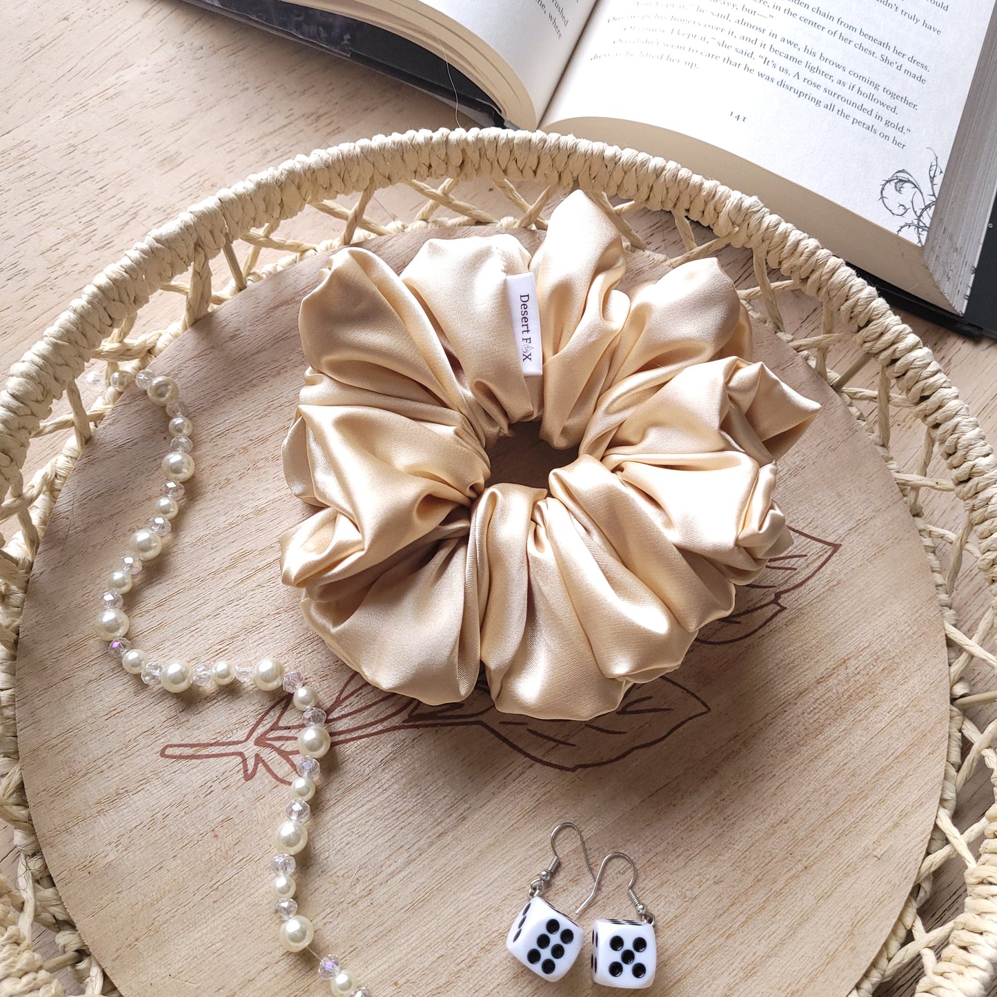 XL Sandstorm Satin Scrunchie