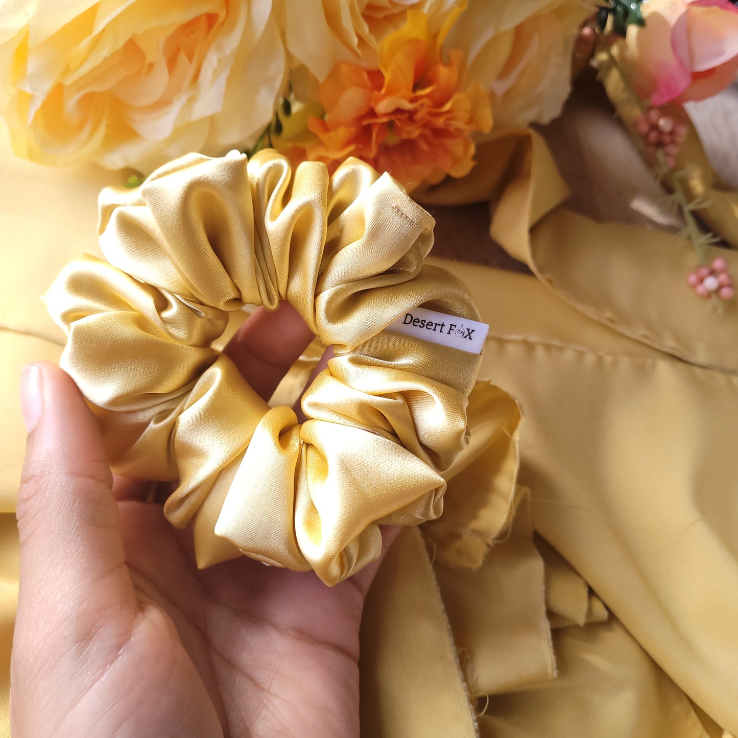 Butter Satin Scrunchie Small