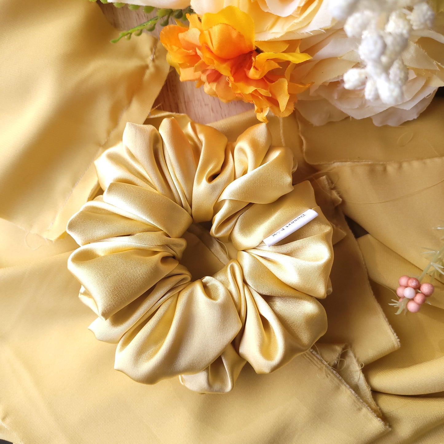 Butter Satin Scrunchie Meadium