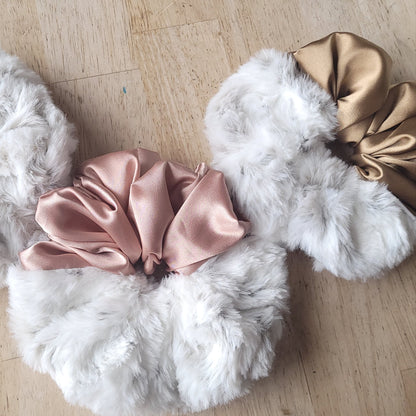 XL Faux and Satin Scrunchies