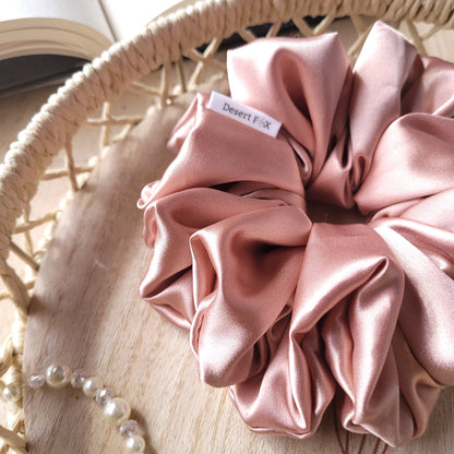 XL Silky Satin Rose Scrunchie