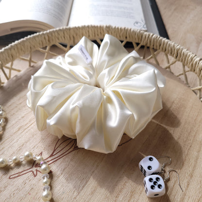 XL Silky Satin Dove Scrunchie