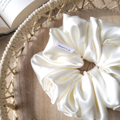 XL Silky Satin Dove Scrunchie