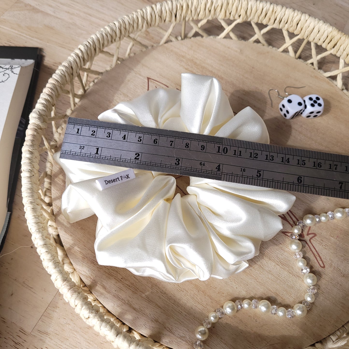 XL Silky Satin Dove Scrunchie
