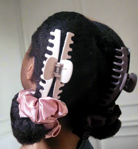 XL Silky Satin Rose Scrunchie
